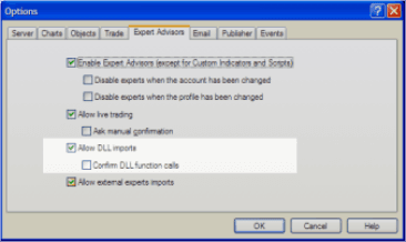 MT4 Expert Advisors Settings